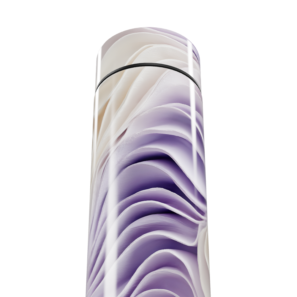 Garrafa Térmica Touch - Roxa com Estampa Ondulada