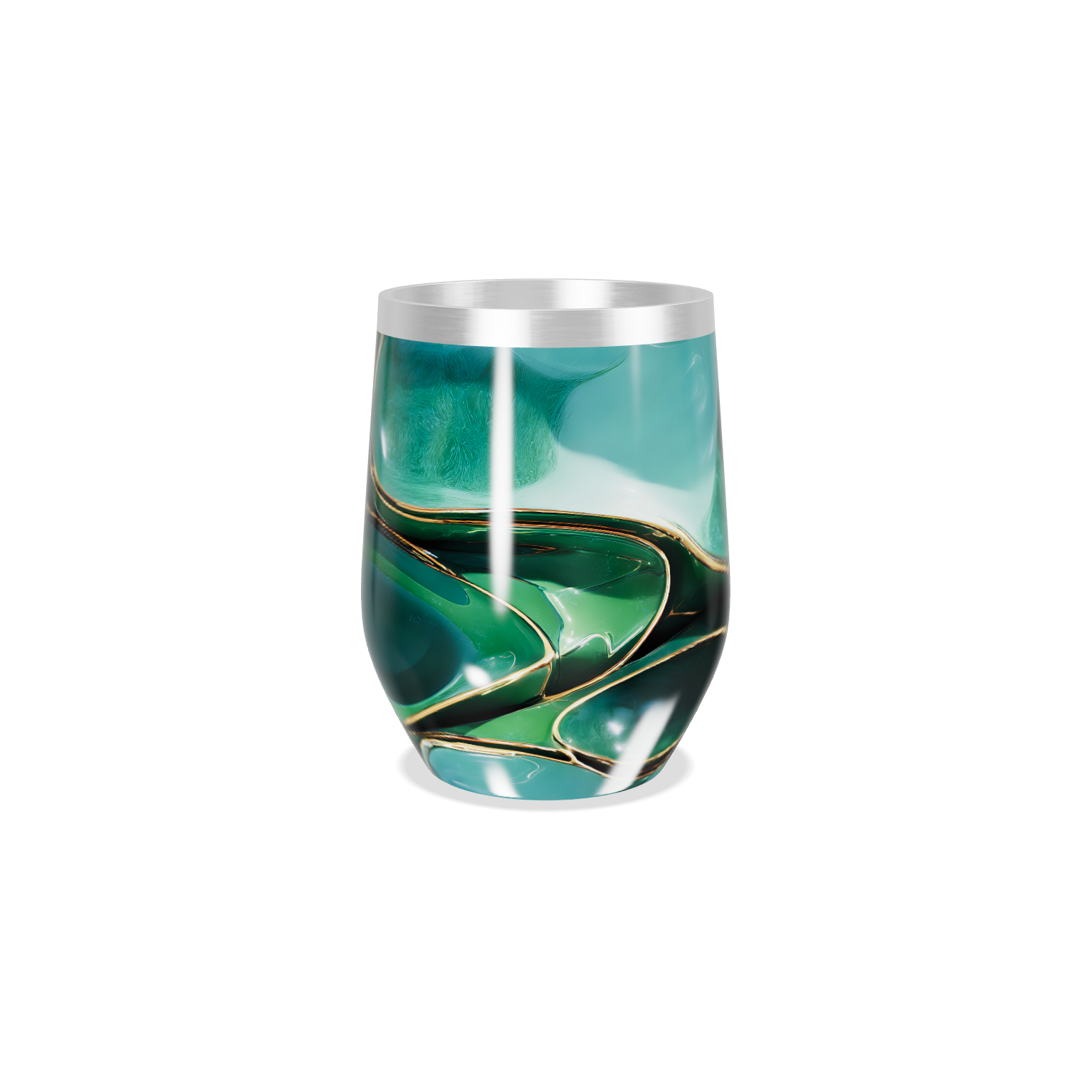 Copo Térmico Slim - Verde Marmorizado