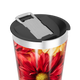 Copo Térmico - Flores Vermelhas e Amarelas