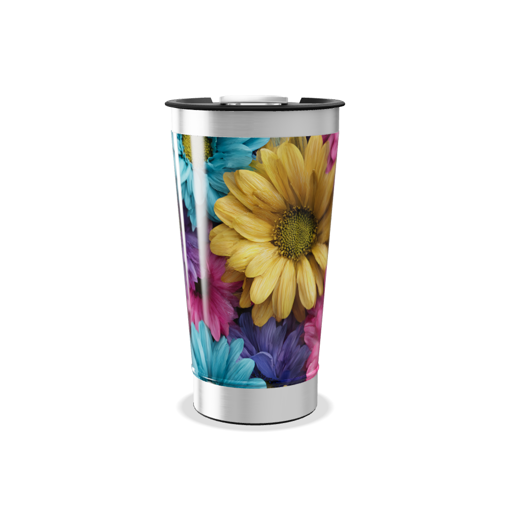 Copo Térmico - Flores Coloridas Aço Inox