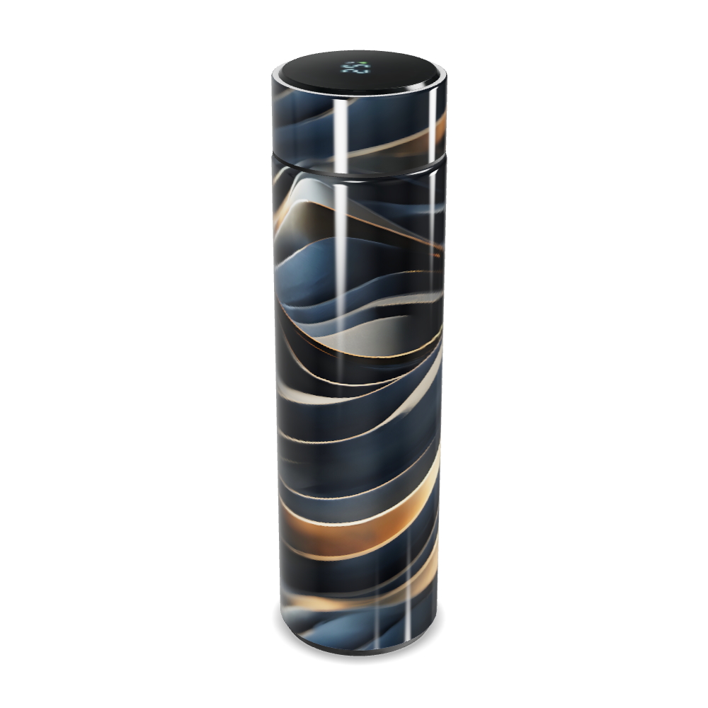 Garrafa Térmica Touch Preto - Design Espiral