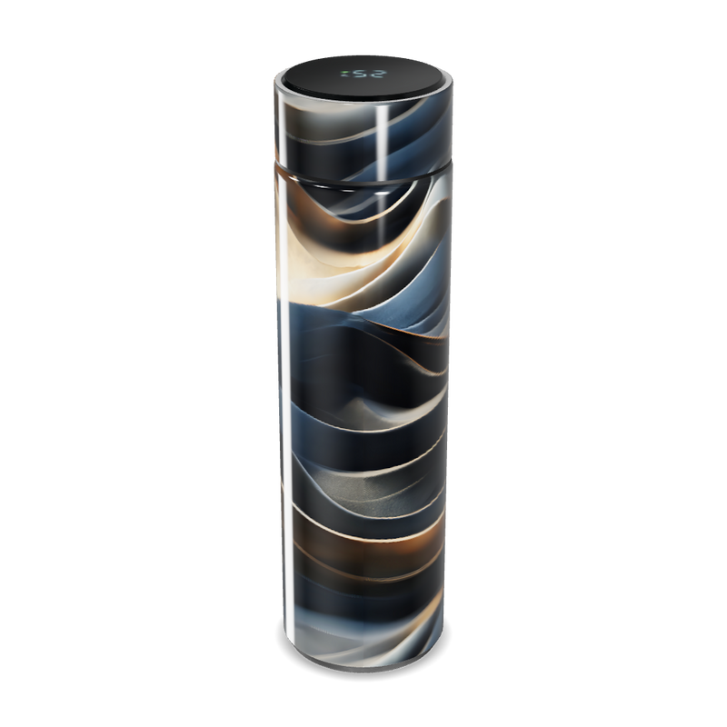 Garrafa Térmica Touch Preto - Design Espiral