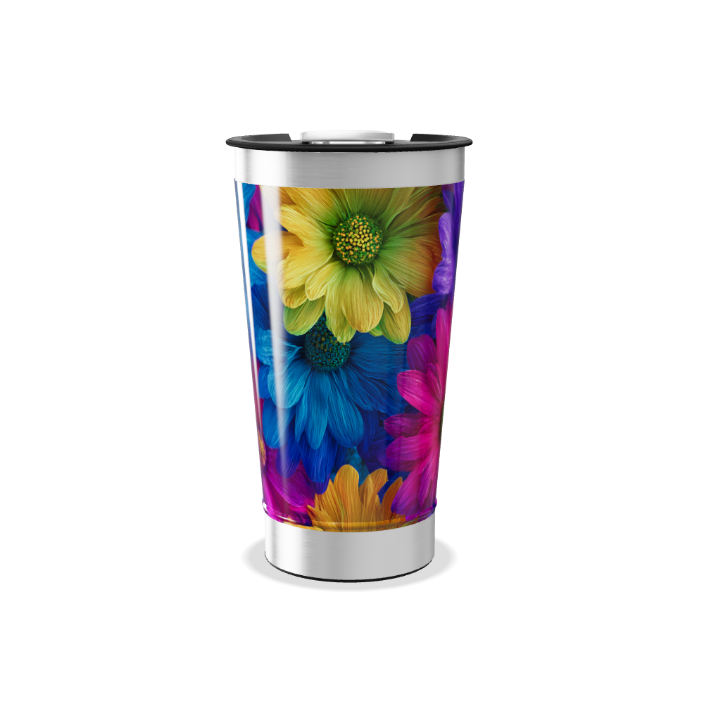 Copo Térmico - Floral Multicolorido Inox