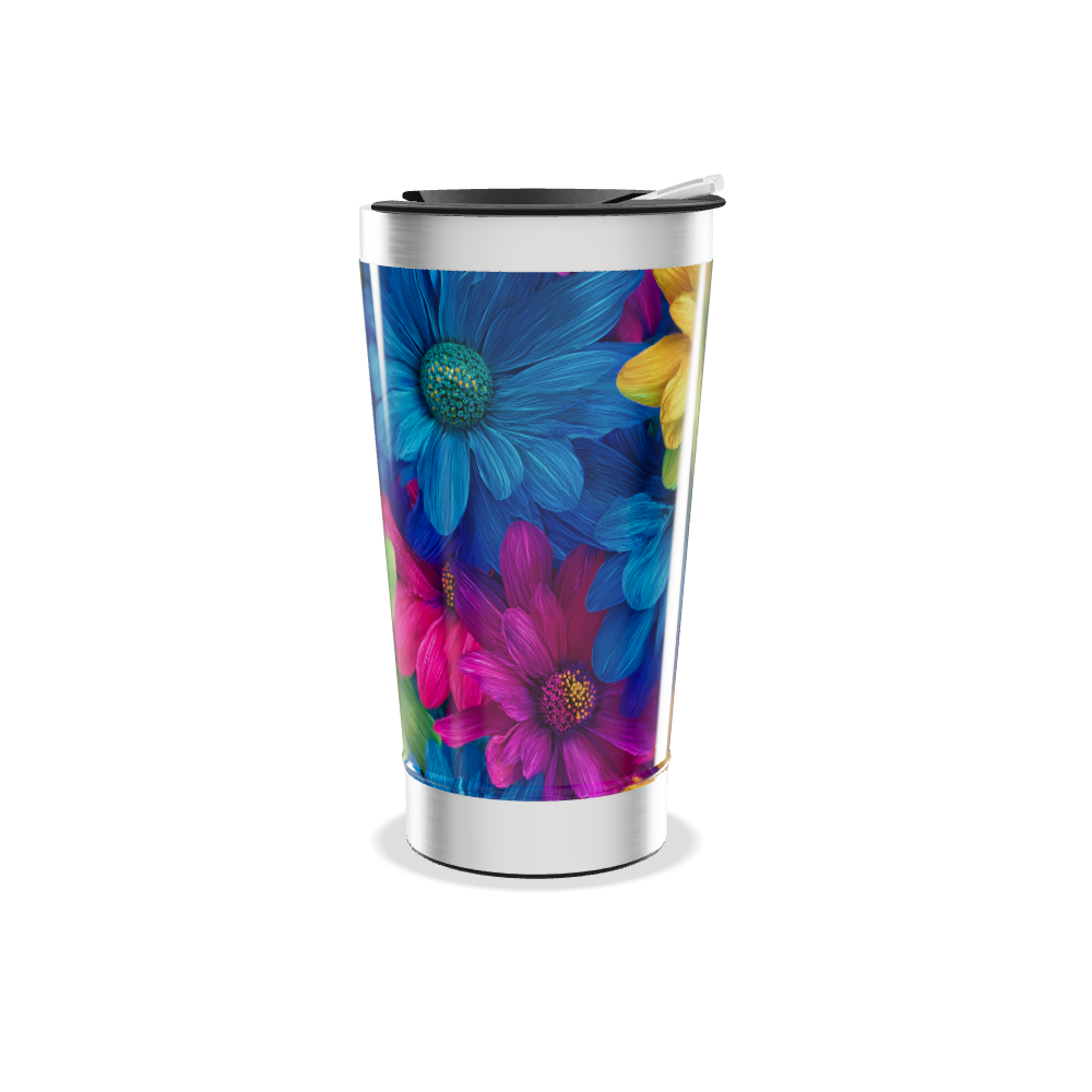 Copo Térmico - Floral Multicolorido Inox