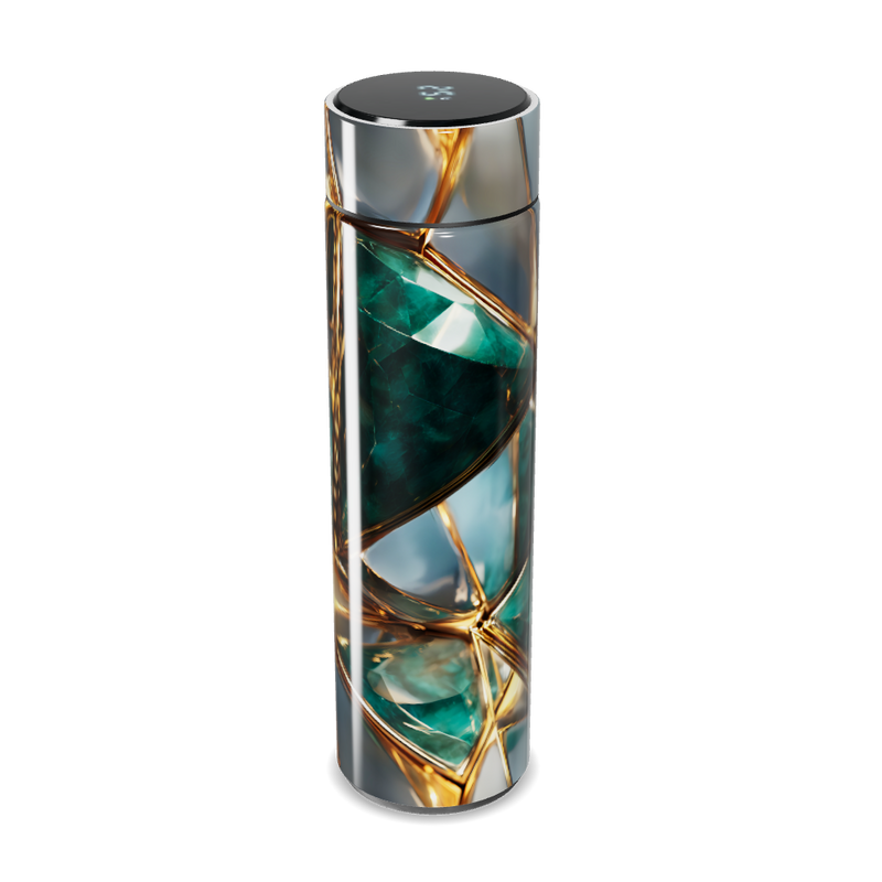 Garrafa Térmica Touch - Design Verde Dourado