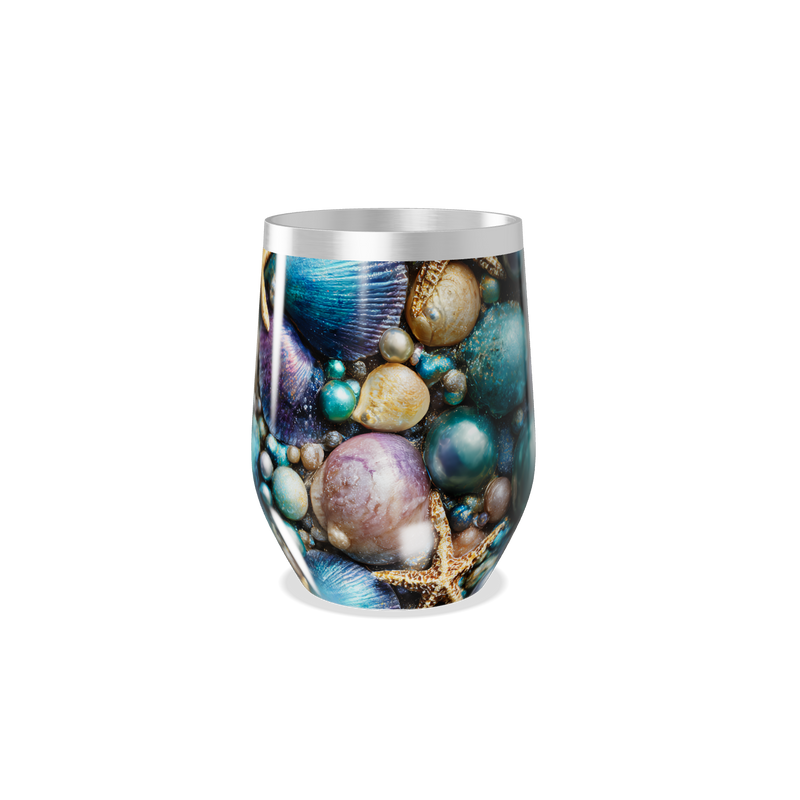 Copo Térmico Slim - Estampa Conchas Marinhas