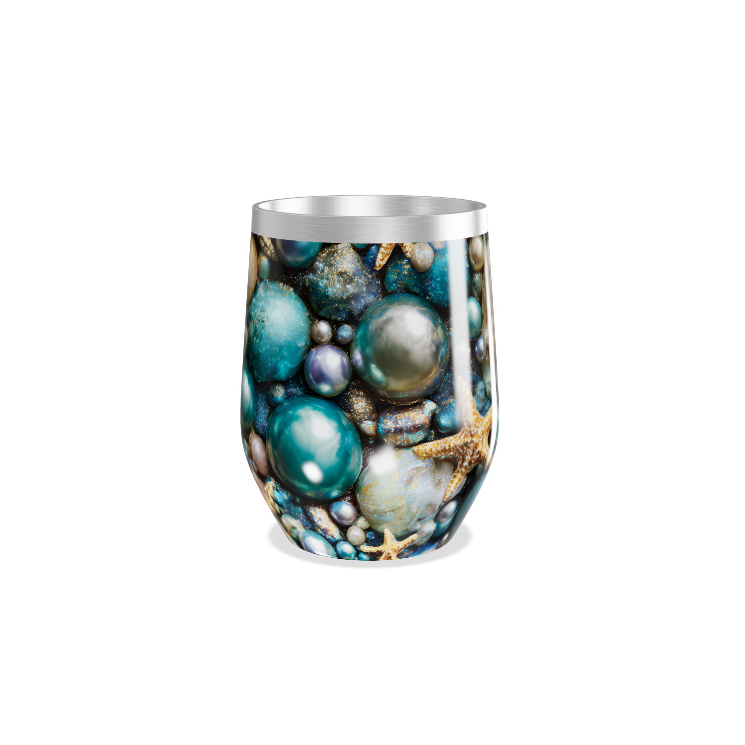 Copo Térmico Slim - Estampa Conchas Marinhas