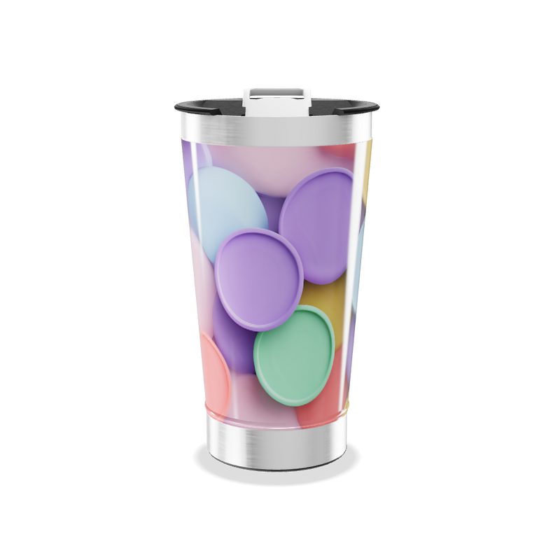 Copo Térmico - Estampa Cores Pastel