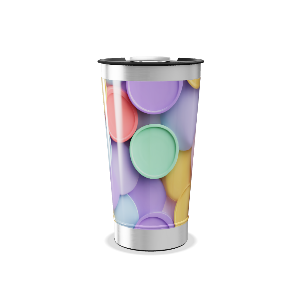 Copo Térmico - Estampa Cores Pastel