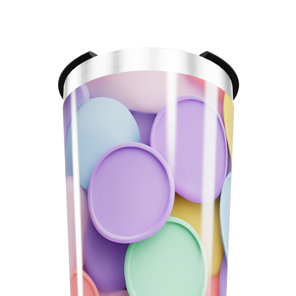 Copo Térmico - Estampa Cores Pastel