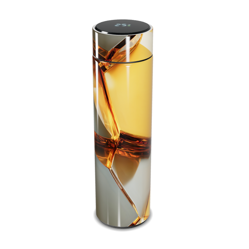 Garrafa Térmica Touch - Design Vidro Dourado