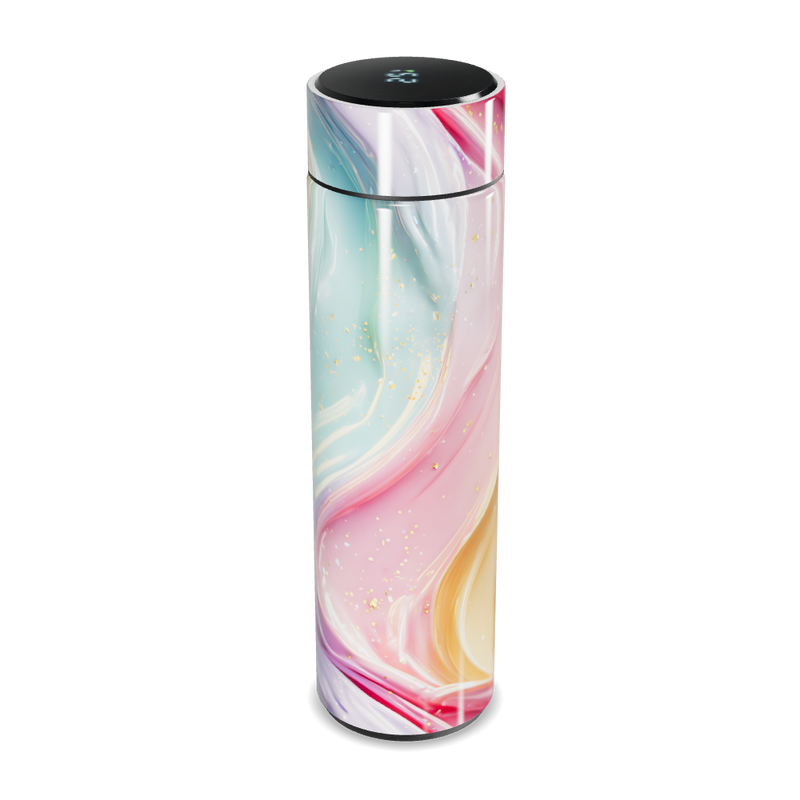 Garrafa Térmica Touch - Colorida Mármore Digital