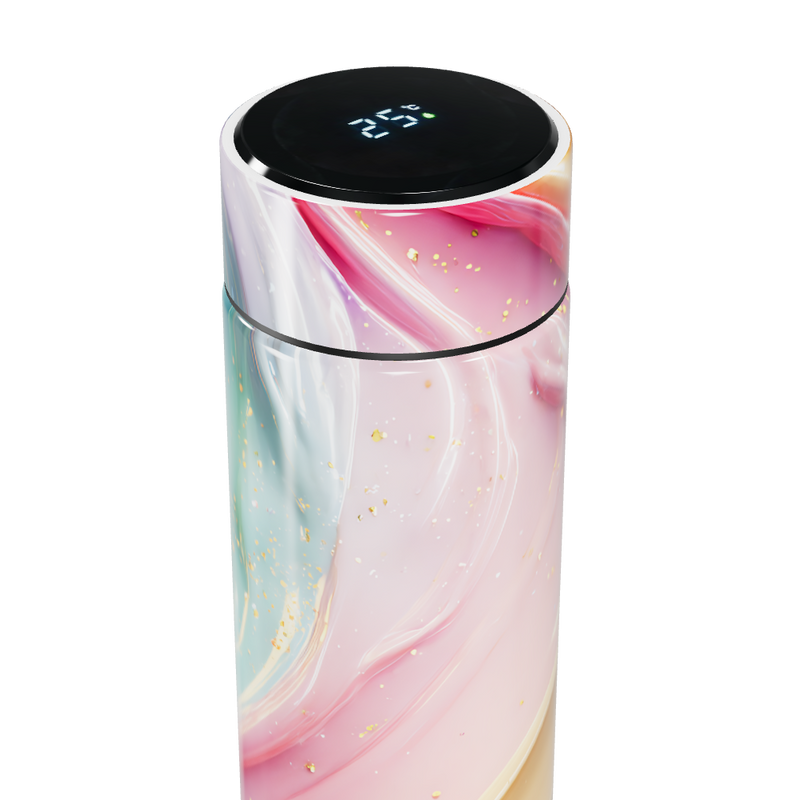 Garrafa Térmica Touch - Colorida Mármore Digital