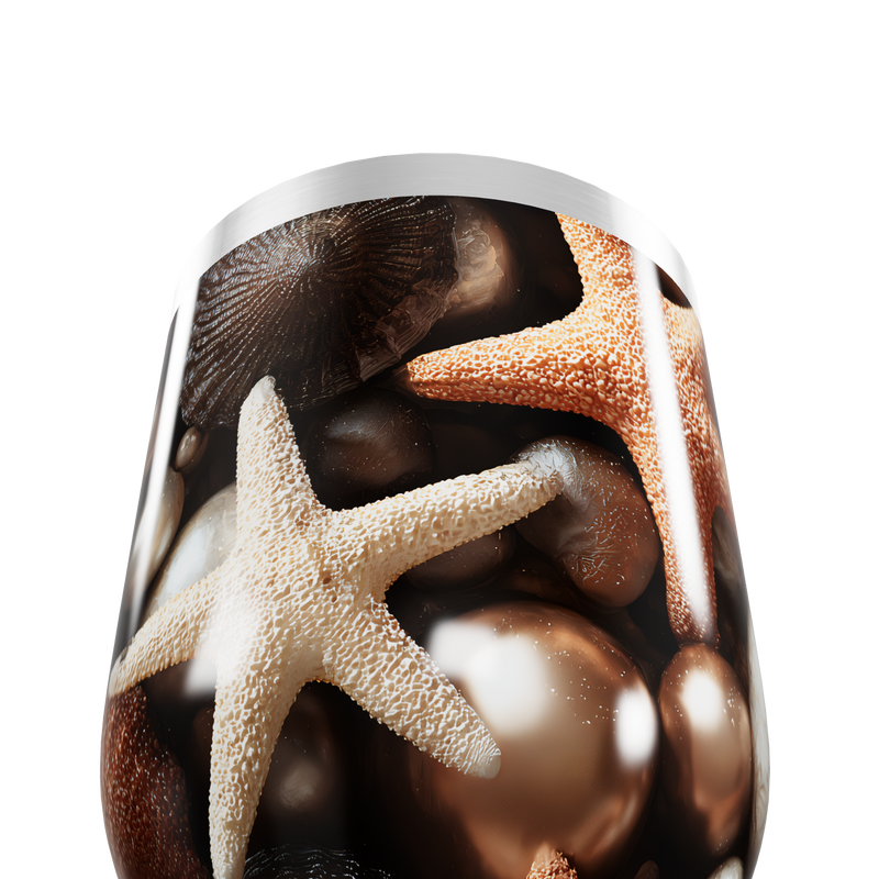 Copo Térmico Slim - Estampa Conchas Marinhas