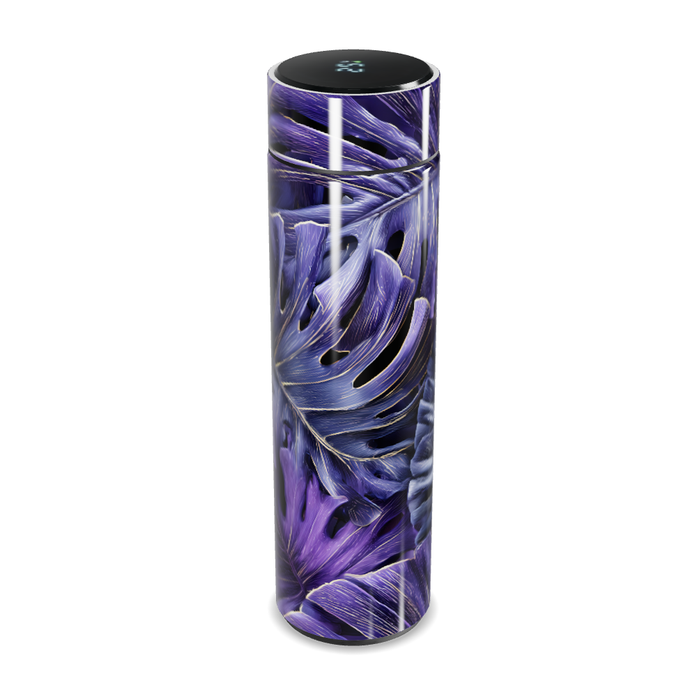 Garrafa Térmica Touch - Floral Roxo