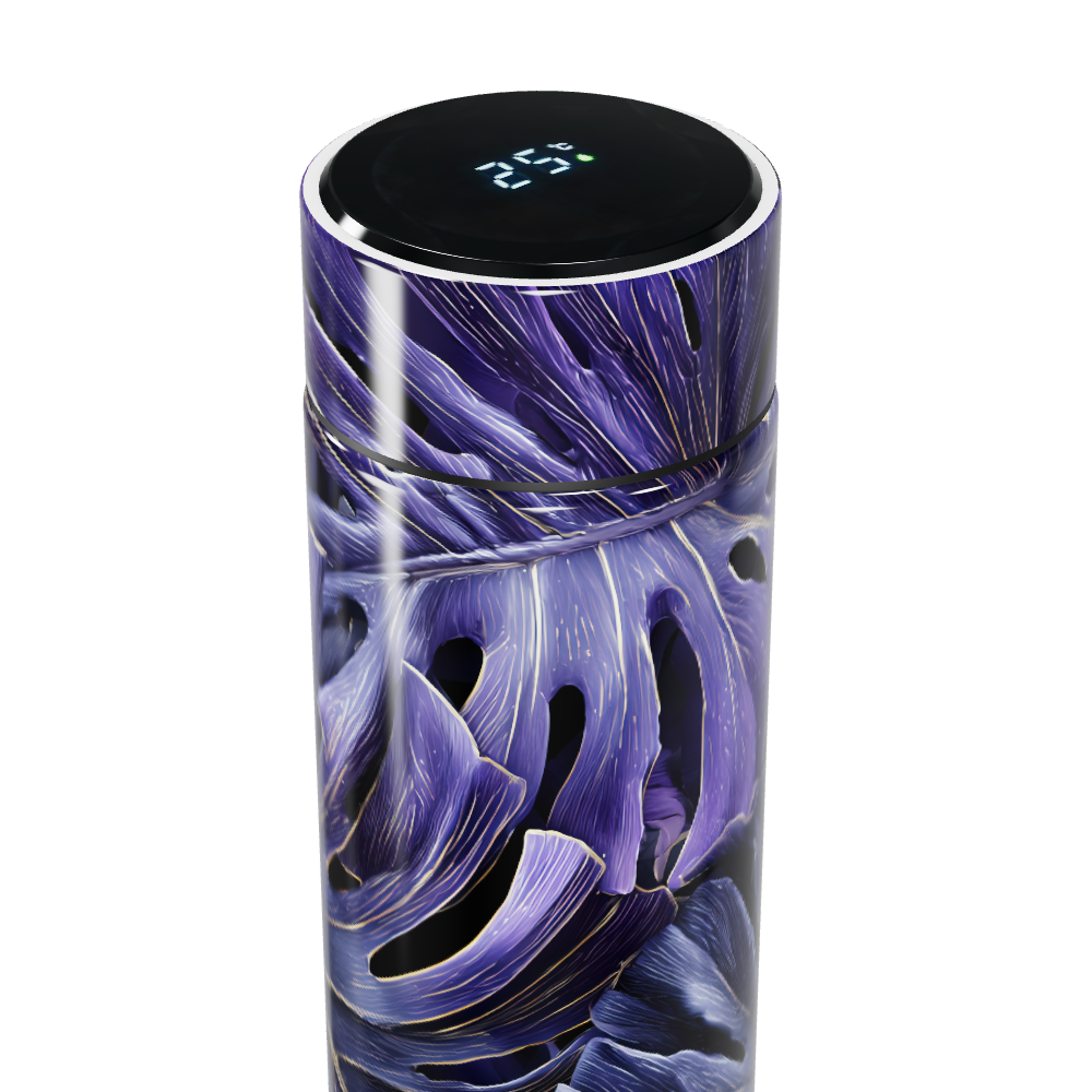 Garrafa Térmica Touch - Floral Roxo