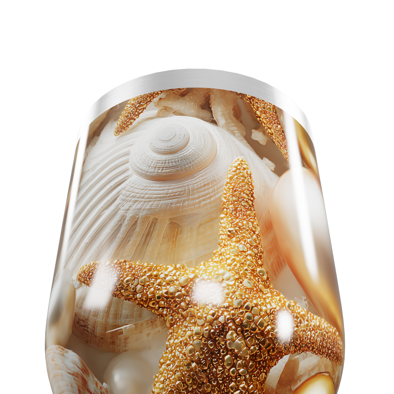 Copo Térmico Slim - Conchas e Estrelas do Mar