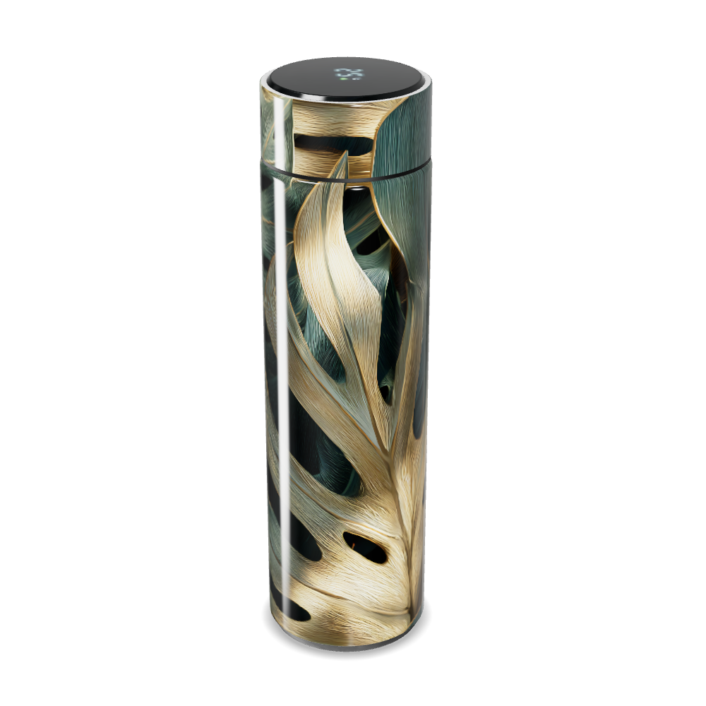 Garrafa Térmica Touch - Folhagem Verde Inox