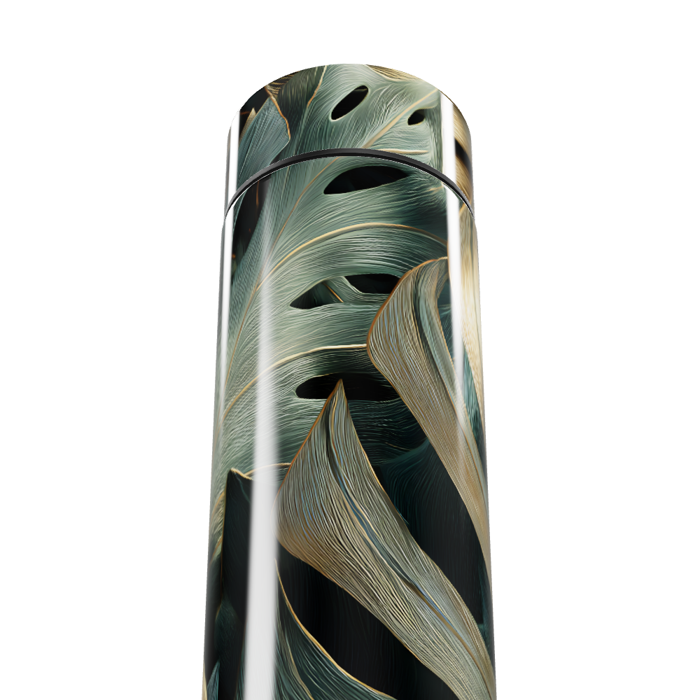 Garrafa Térmica Touch - Folhagem Verde Inox