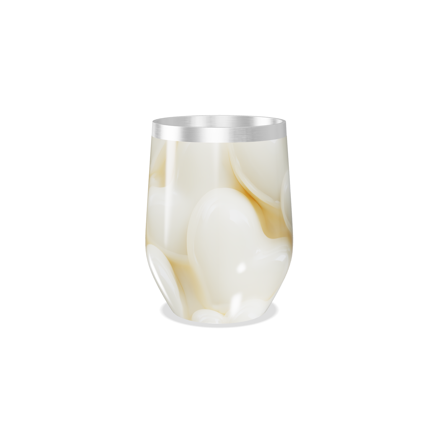 Copo Térmico Slim Coração Bege Aço Inox