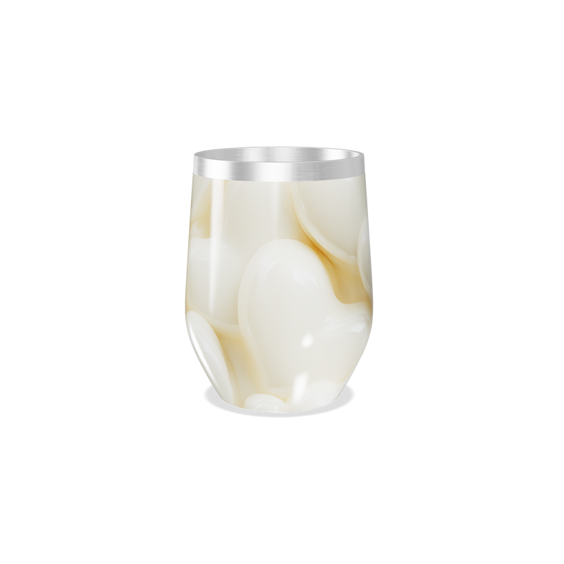 Copo Térmico Slim Coração Bege Aço Inox