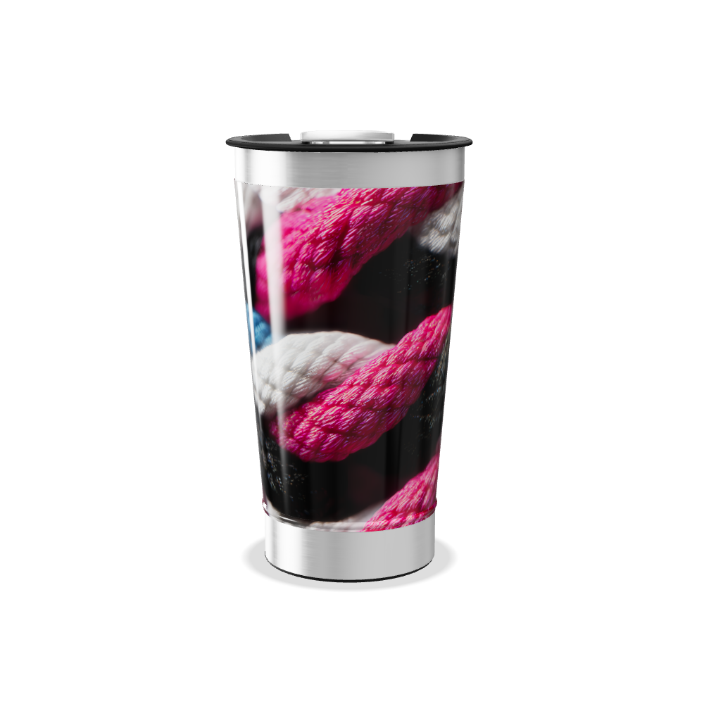 Copo Térmico - Com estampa de cordas coloridas