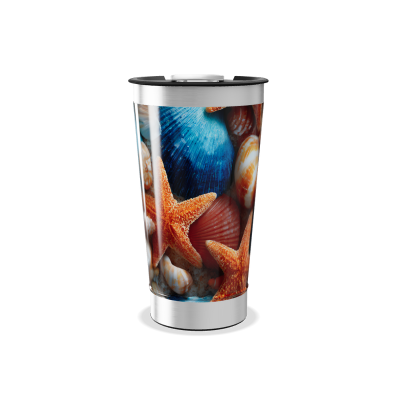 Copo Térmico - Estampa Conchas Coloridas