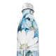 Garrafa Inox Flores Azuis Branca