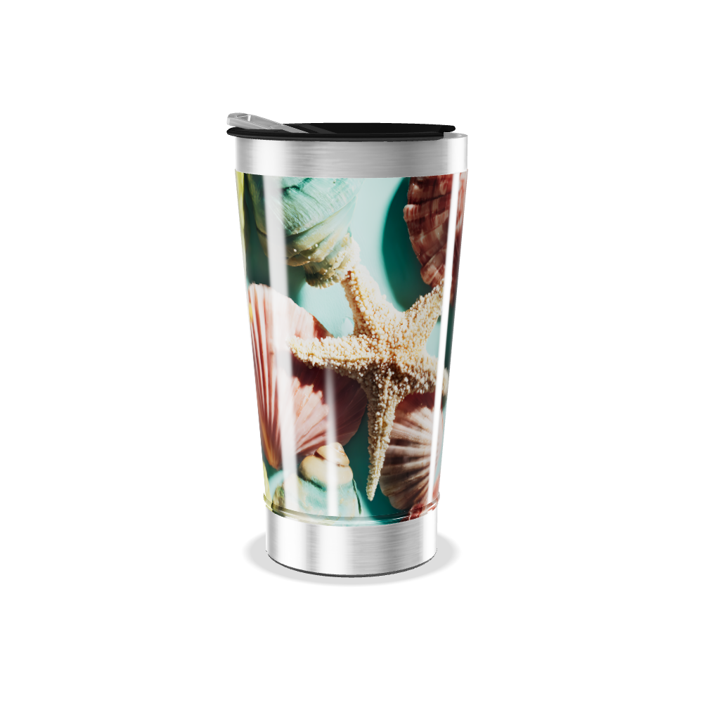 Copo Térmico - Estampa Conchas Marinhas