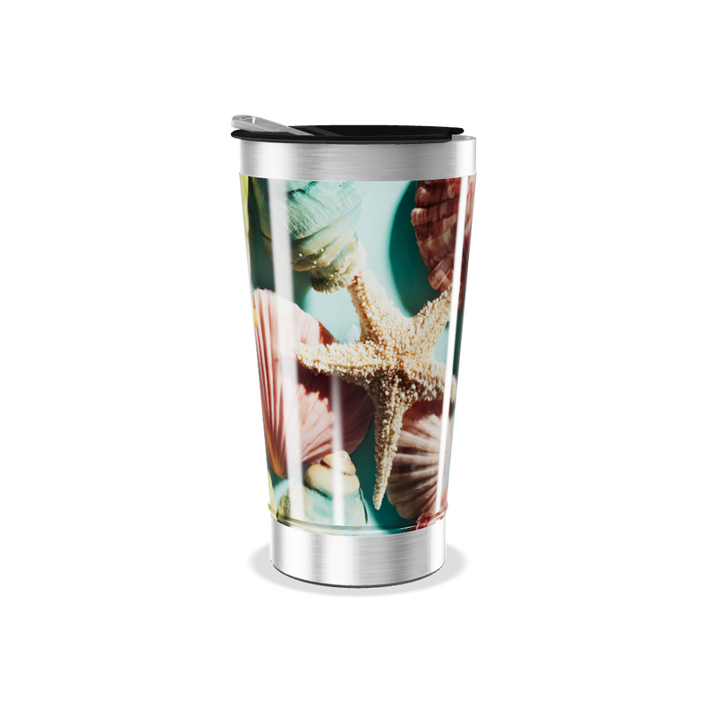 Copo Térmico - Estampa Conchas Marinhas