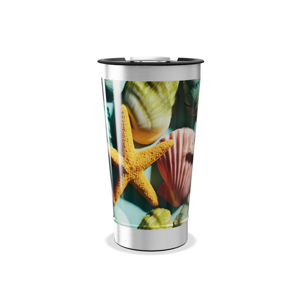 Copo Térmico - Estampa Conchas Marinhas