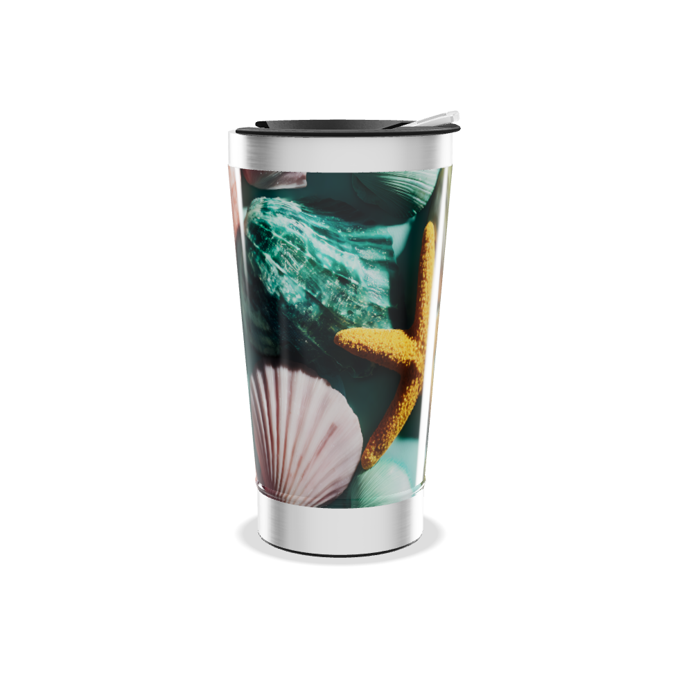 Copo Térmico - Estampa Conchas Marinhas