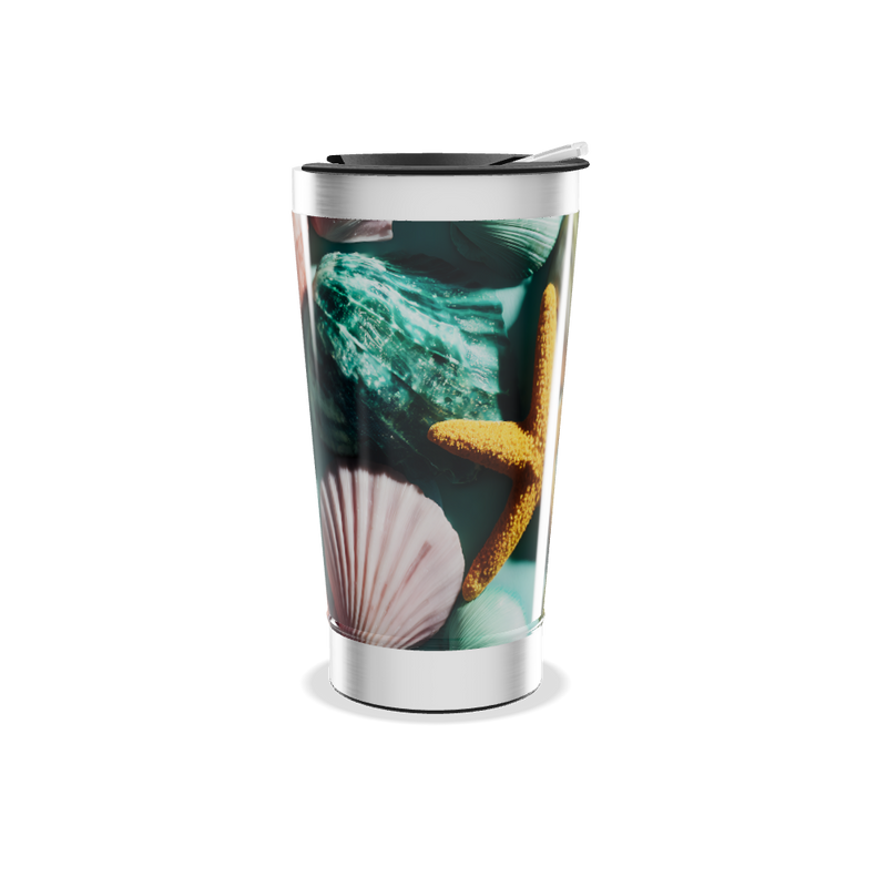 Copo Térmico - Estampa Conchas Marinhas