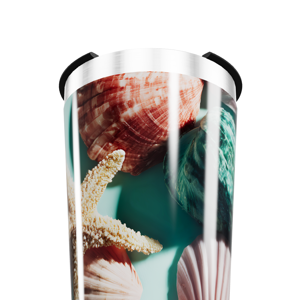 Copo Térmico - Estampa Conchas Marinhas