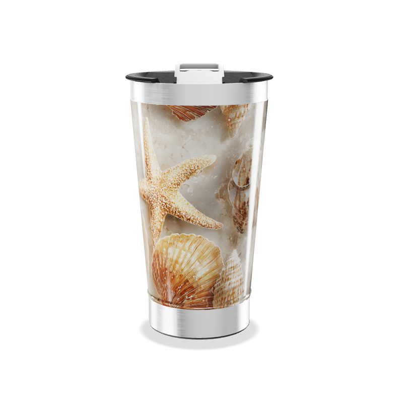 Copo Térmico - Estampa Marinha Conchas