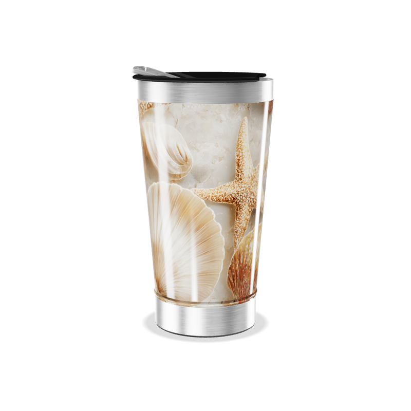 Copo Térmico - Estampa Marinha Conchas