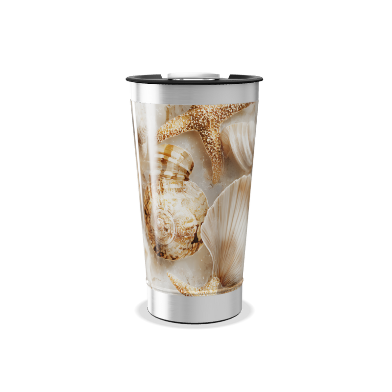 Copo Térmico - Estampa Marinha Conchas