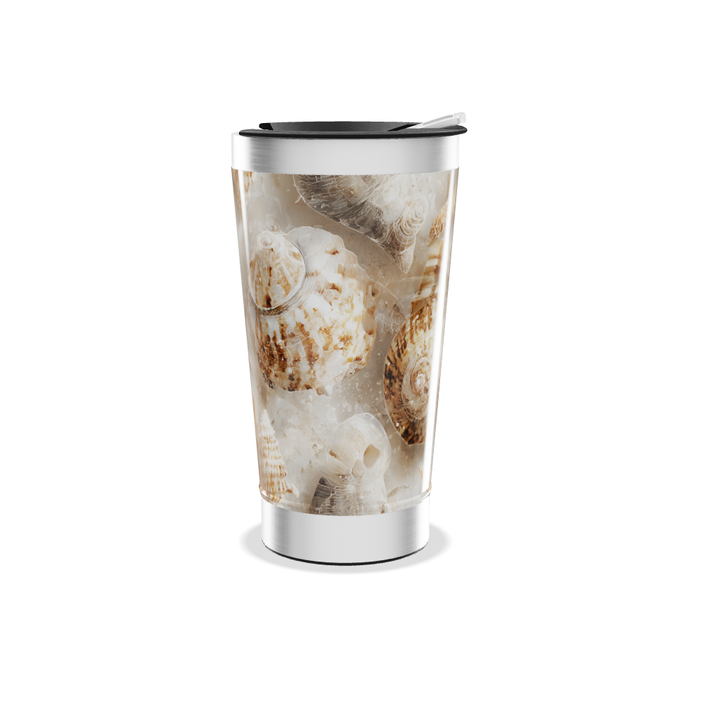 Copo Térmico - Estampa Marinha Conchas