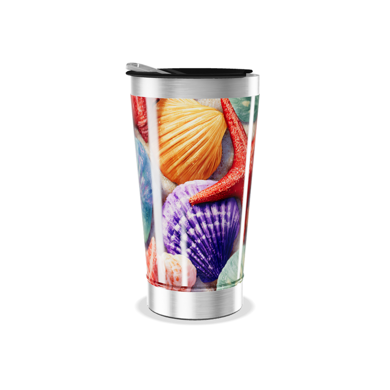 Copo Térmico - Conchas Marinhas Coloridas