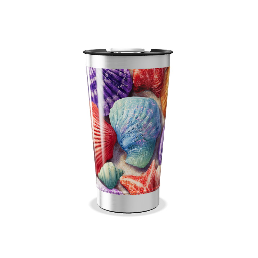 Copo Térmico - Conchas Marinhas Coloridas