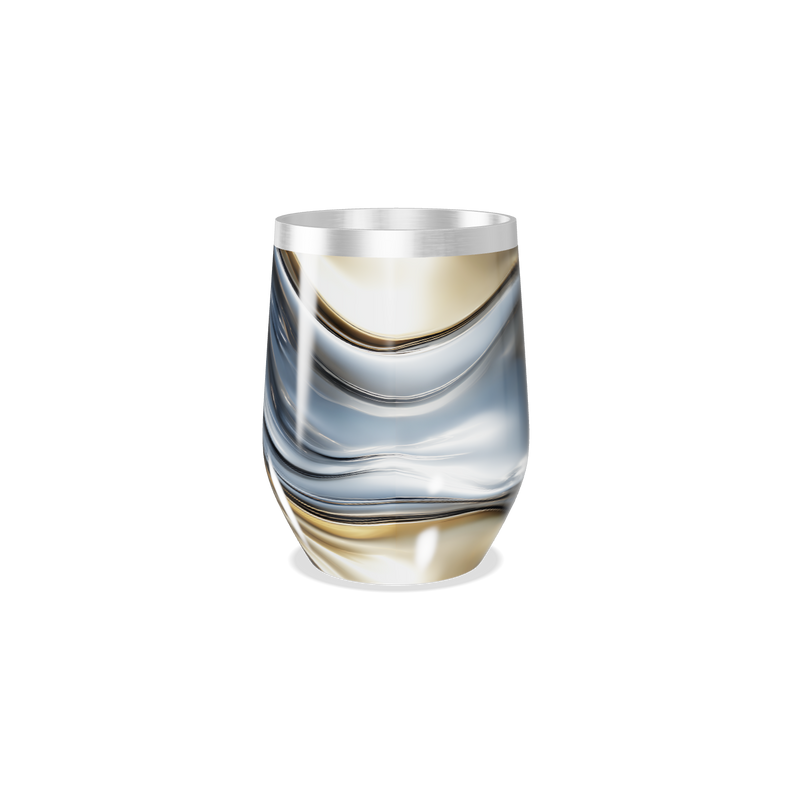 Copo Térmico Slim - Mármore Azul e Dourado