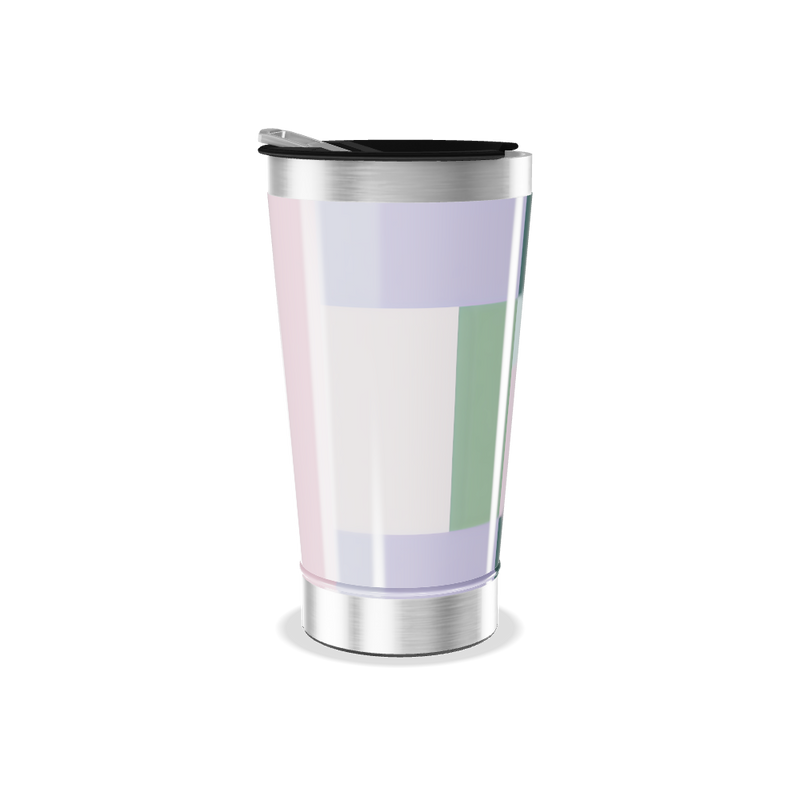 Copo Térmico - Aço Inox Colorido Quadrados