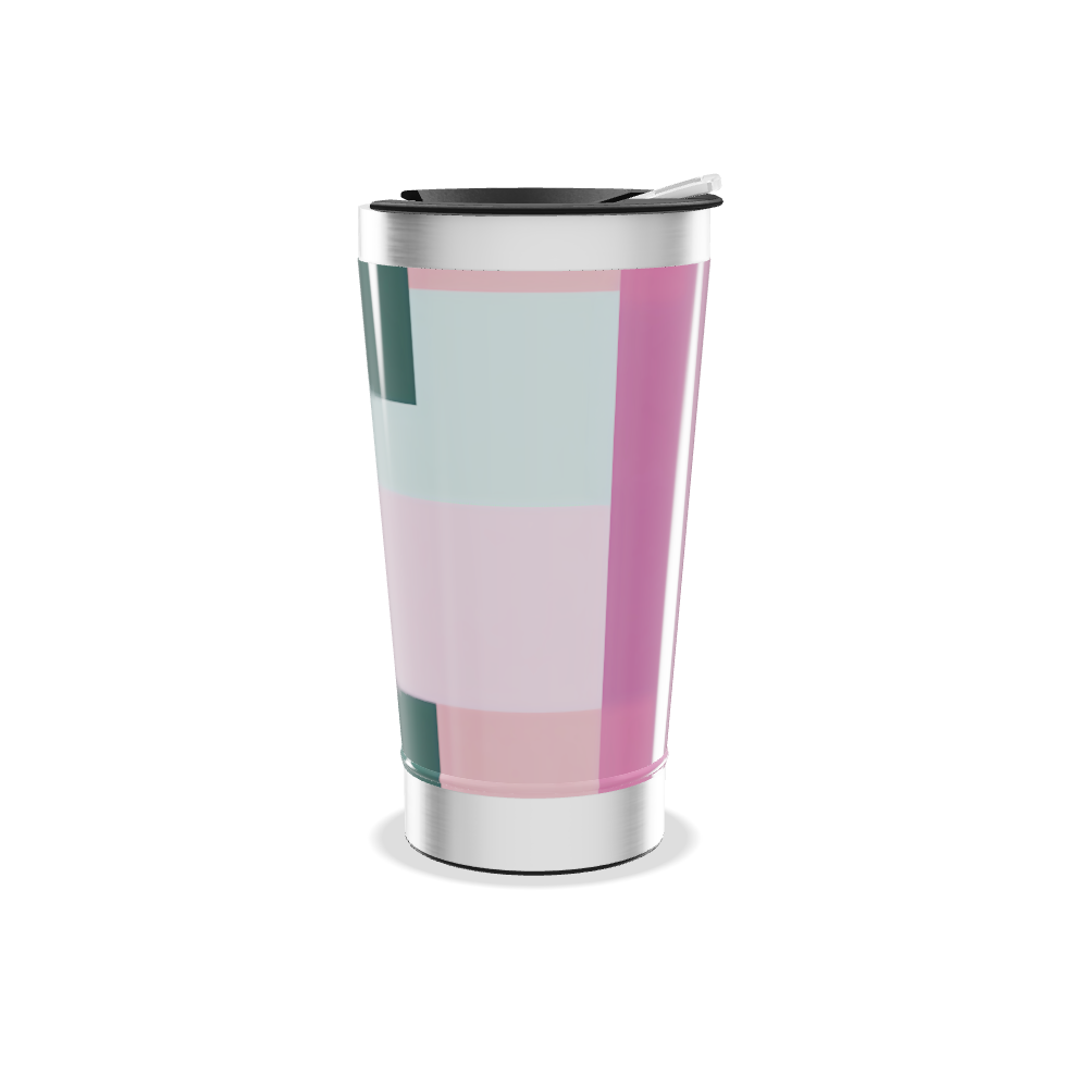 Copo Térmico - Aço Inox Colorido Quadrados
