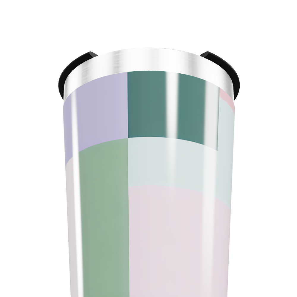 Copo Térmico - Aço Inox Colorido Quadrados