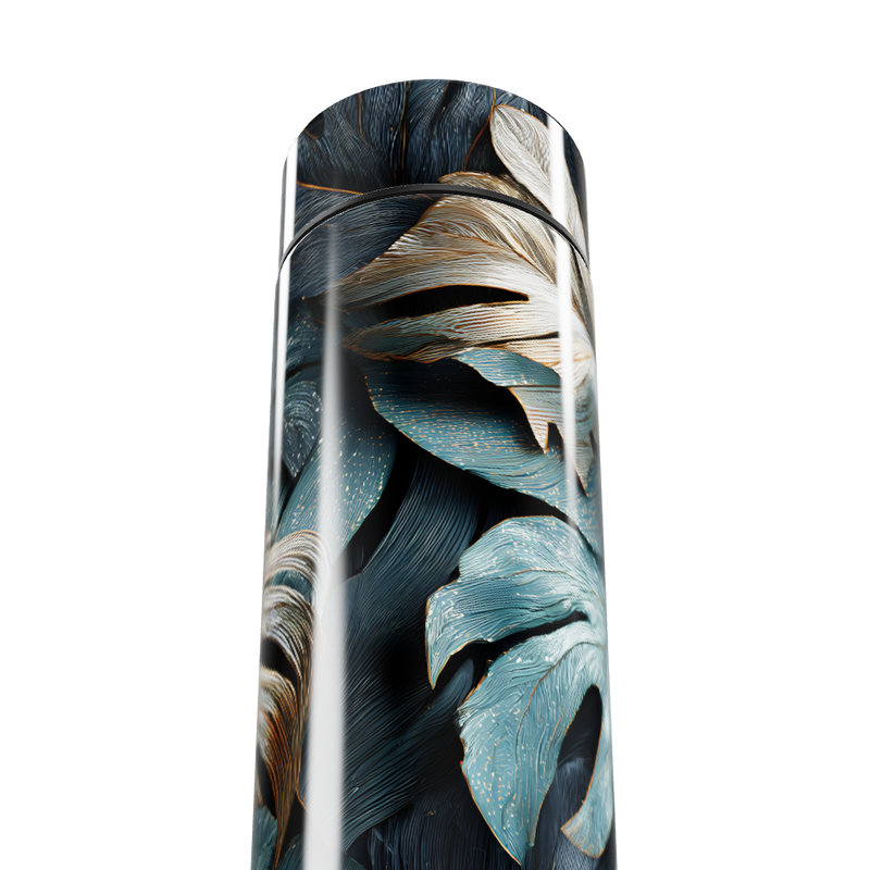 Garrafa Térmica Touch - Folhas Azul Inox