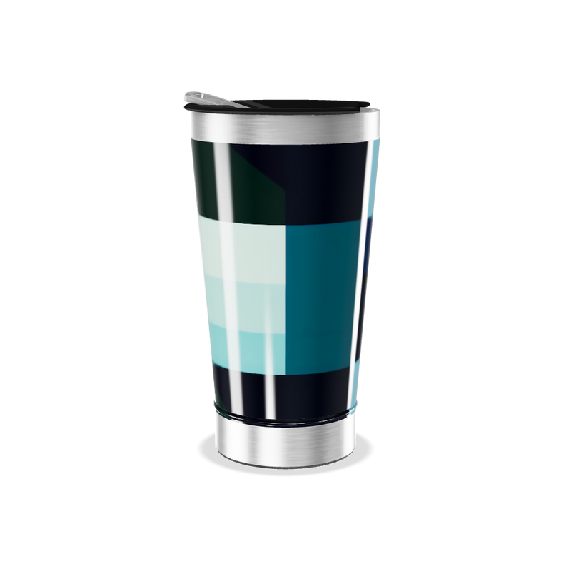 Copo Térmico - Estampa Azul e Inox