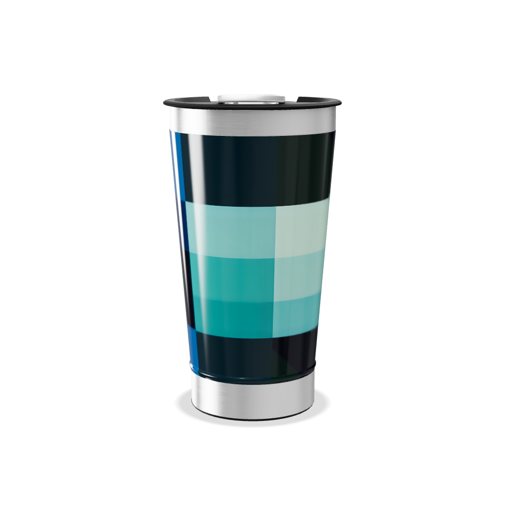 Copo Térmico - Estampa Azul e Inox