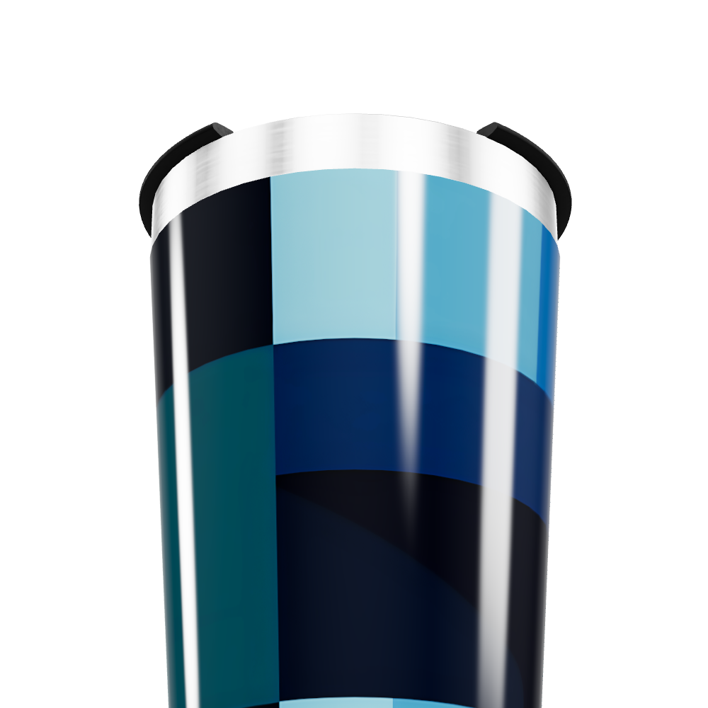 Copo Térmico - Estampa Azul e Inox