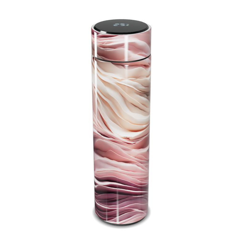 Garrafa Térmica Touch - Estampa Ondas Rosadas