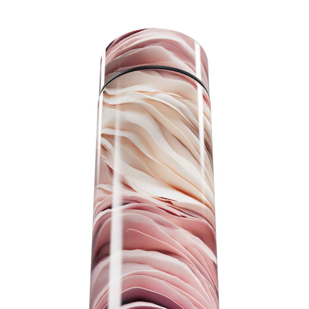 Garrafa Térmica Touch - Estampa Ondas Rosadas